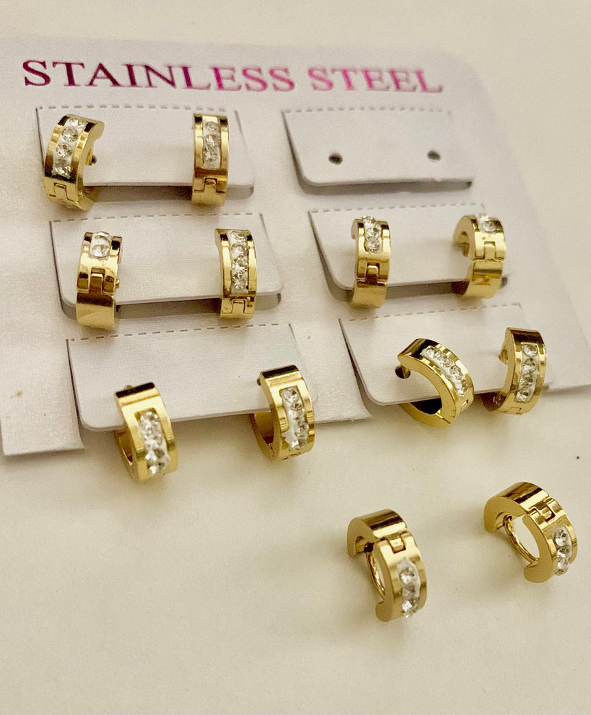Golden Spark Hoops