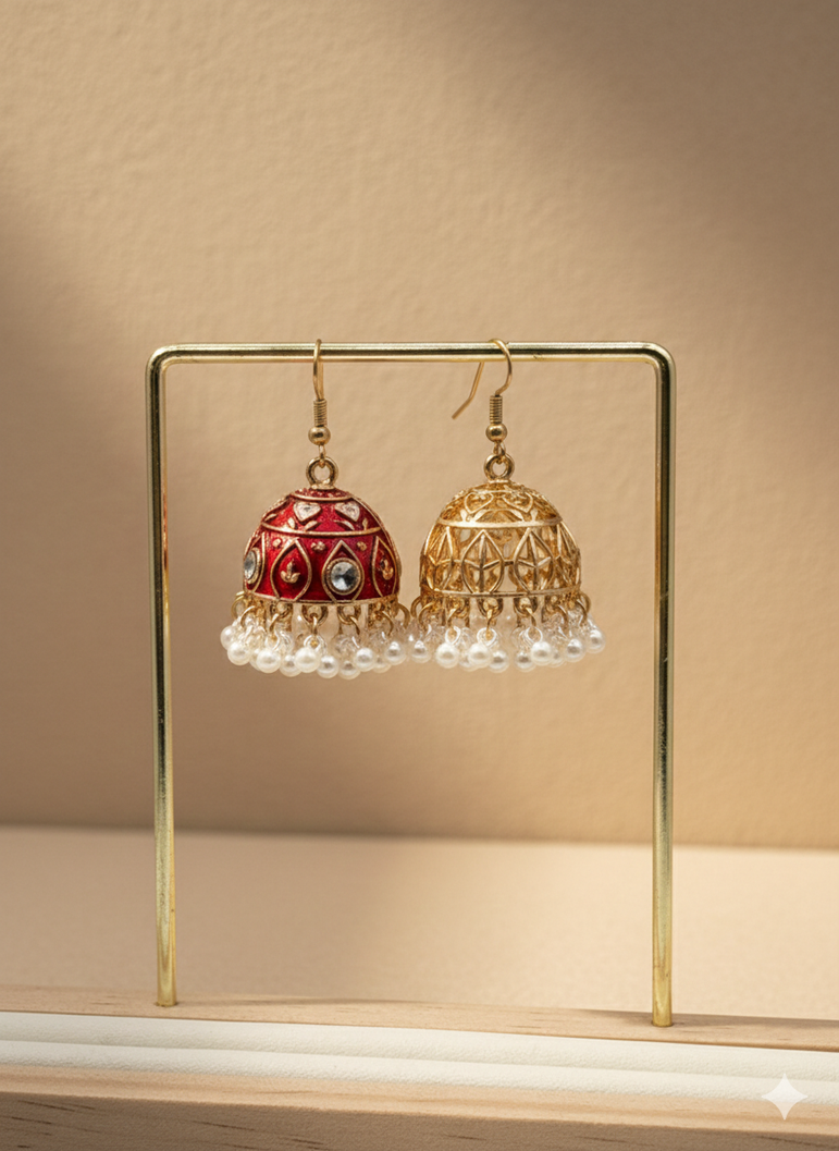 Zar-e-Noor Pearl Jhumka