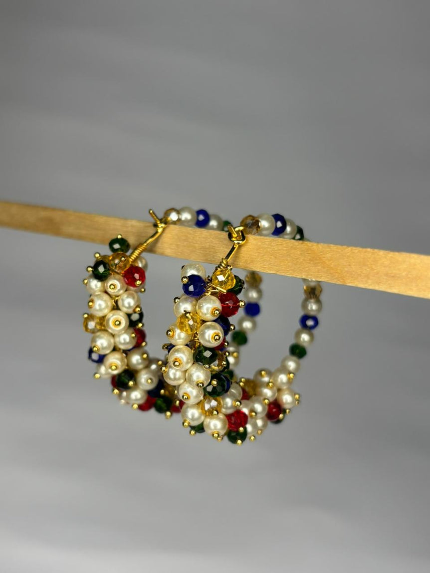 Mystic Pearl Hoops