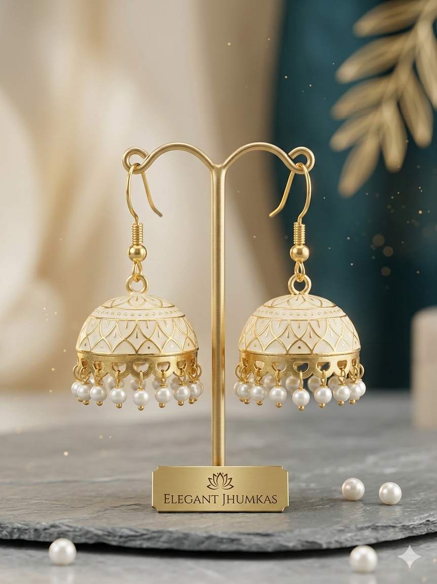 Banarasi Indian jhumkay(light weight)