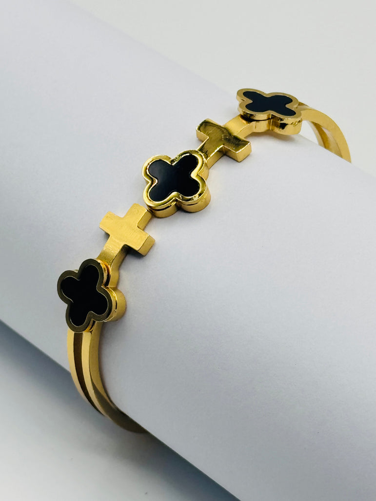 Clover Golden & White Handcuff