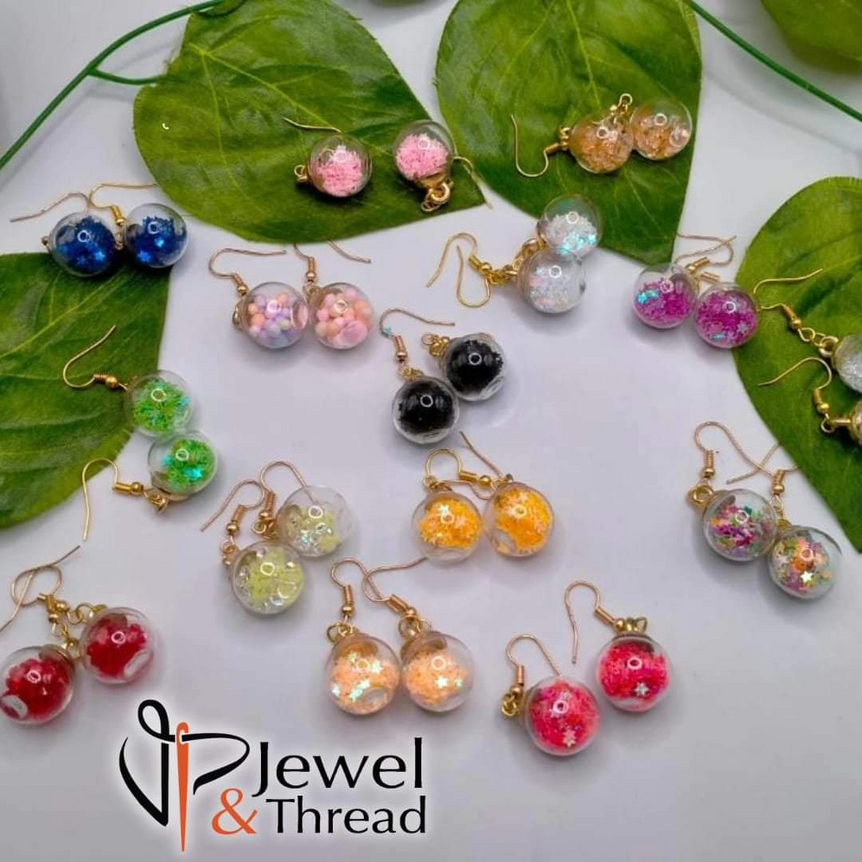 Multicoloured Ball Earrings