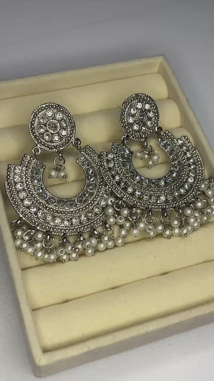 Moonlit Pearl Chandbali