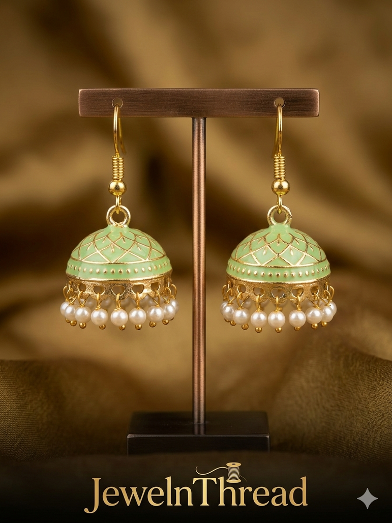 Banarasi Indian jhumkay(light weight)