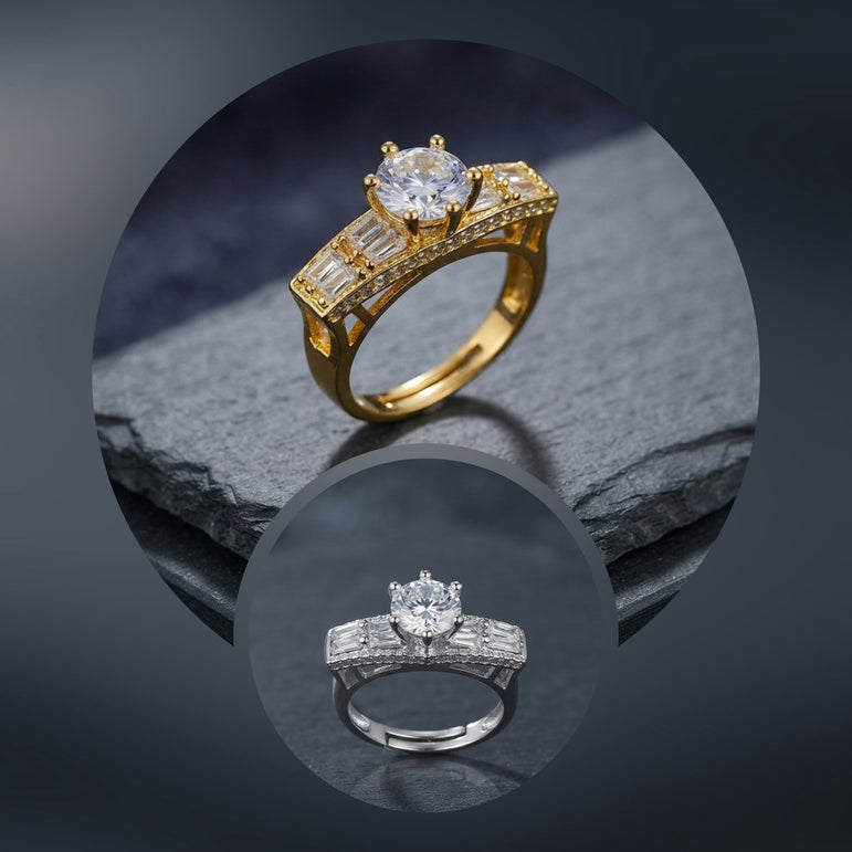 Aster 1 Carat Ring( Adjustable)