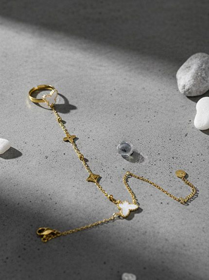 Stainless steel (Butterfly Bracelet and ring)