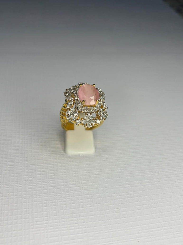 Golden Crystal Ring
