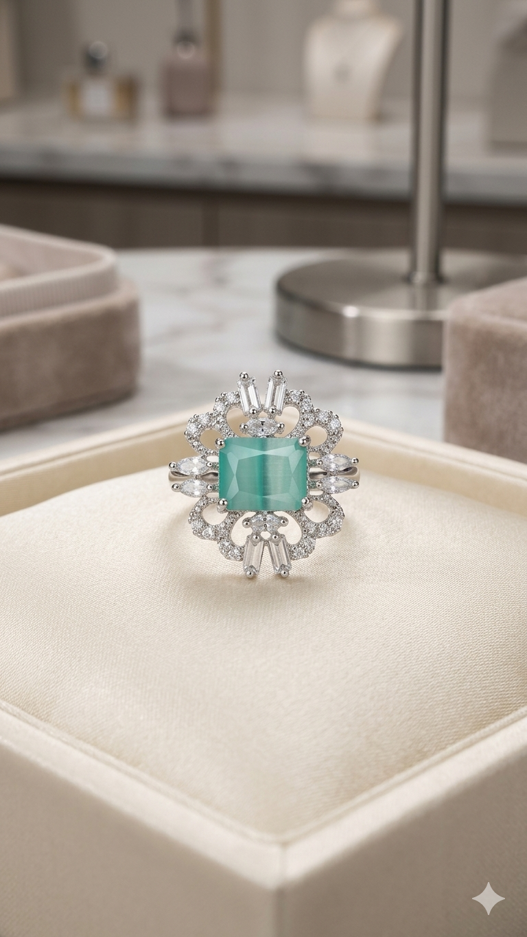 American diamond adjustable rings