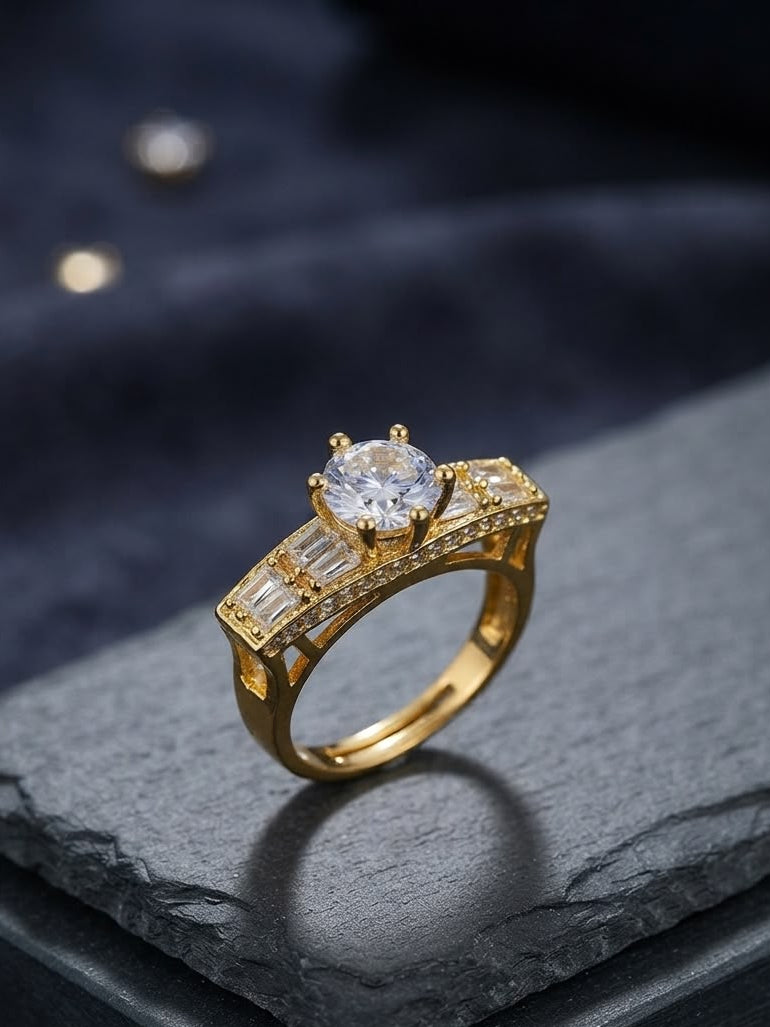 Aster 1 Carat Ring( Adjustable)