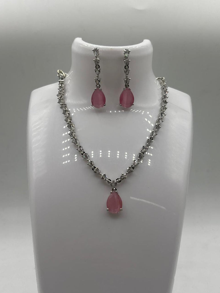 American Diamond Locket Set