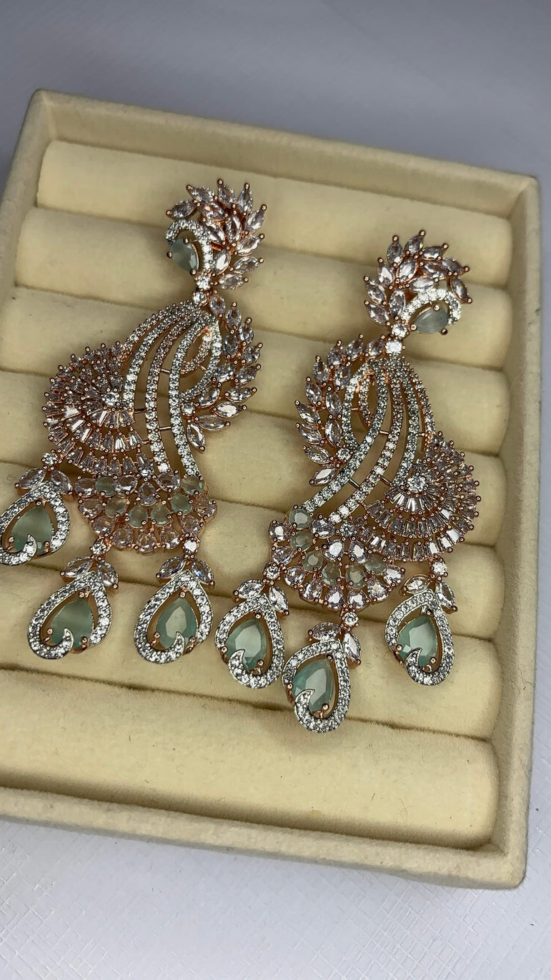 Bloom Shine American Diamond Earrings