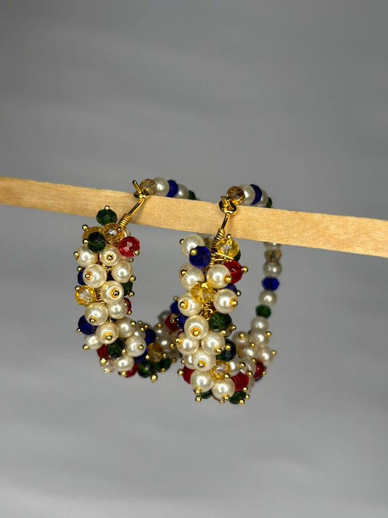 Mystic Pearl Hoops