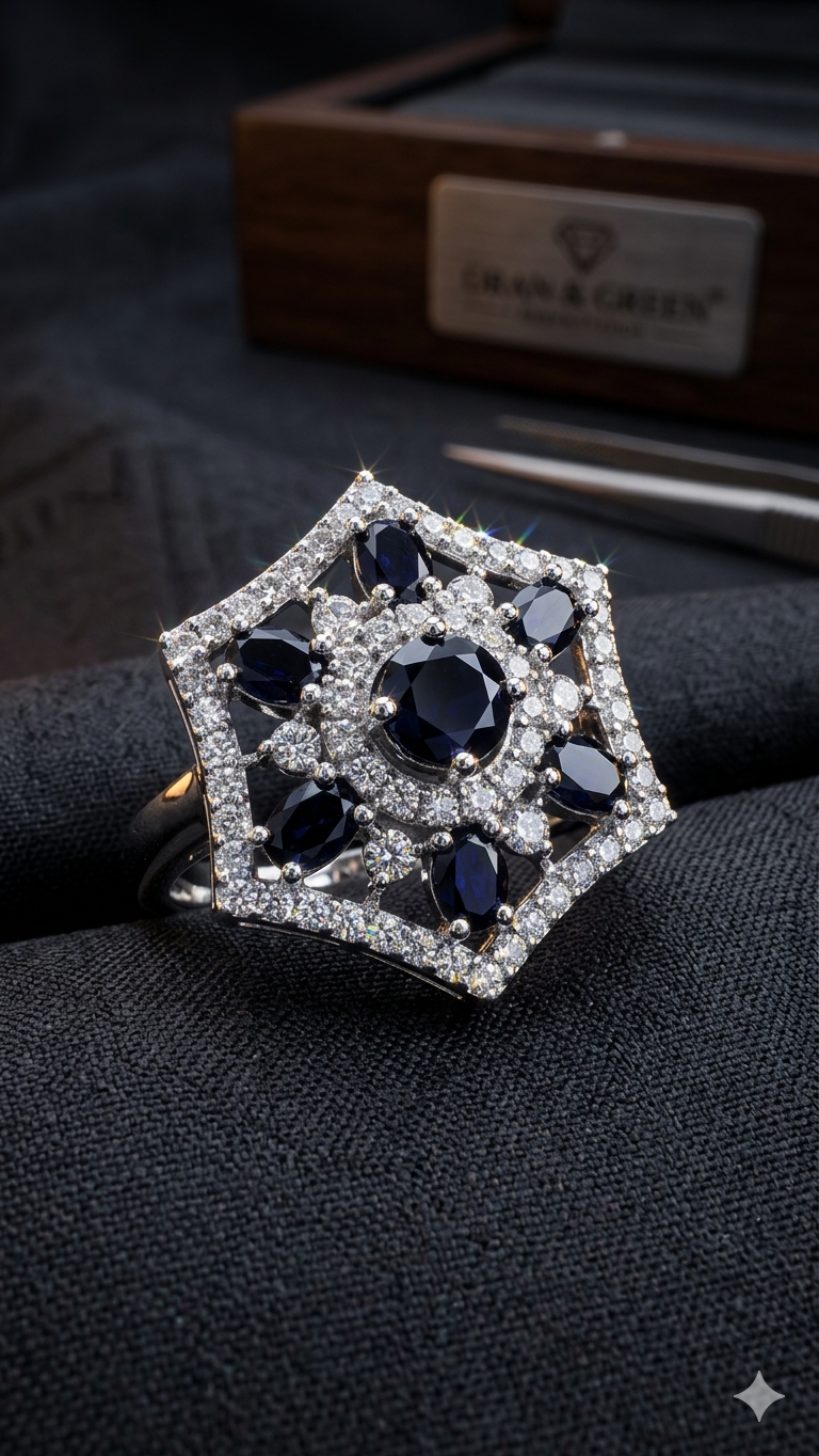 American diamond adjustable rings