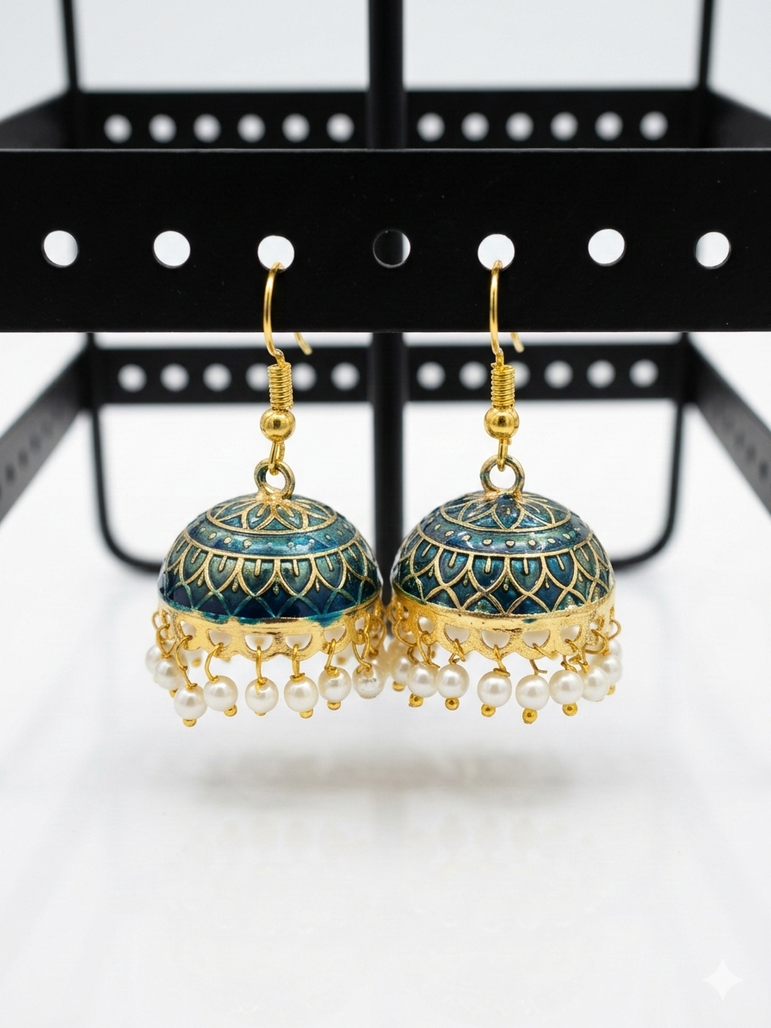 Banarasi Indian jhumkay(light weight)