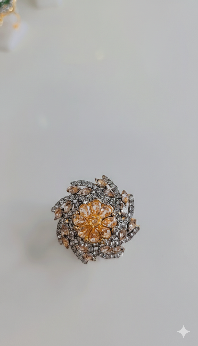 Crystal Wave Rings (Adjustable)