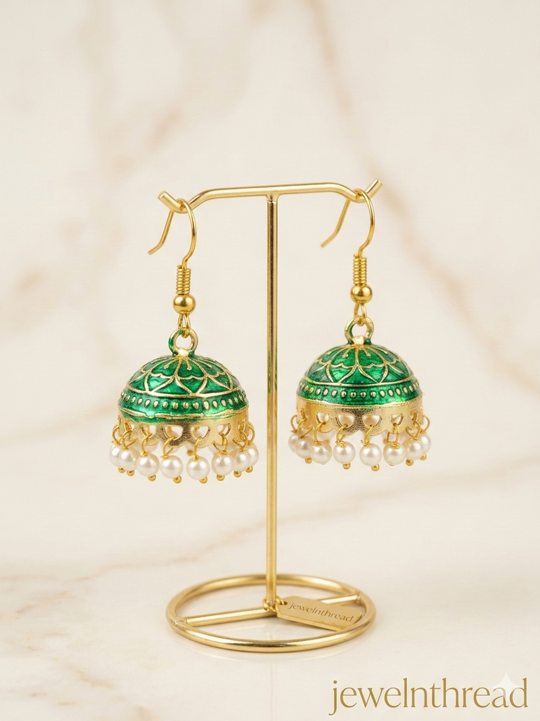 Banarasi Indian jhumkay(light weight)