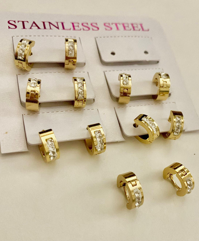 Golden Spark Hoops