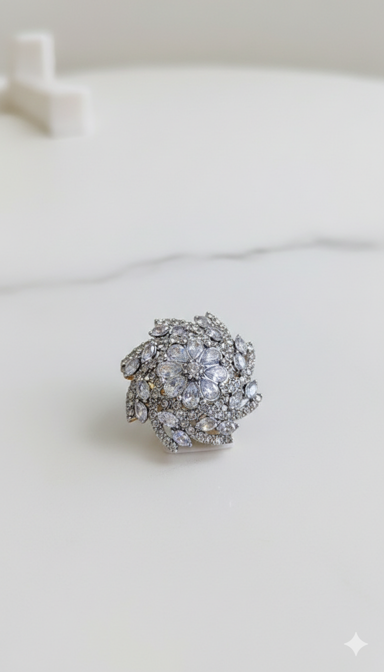 Crystal Wave Rings (Adjustable)