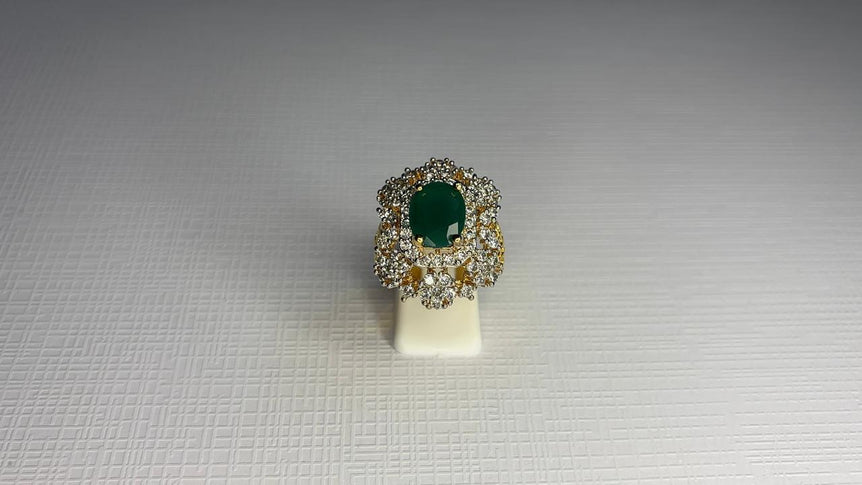 Golden Crystal Ring