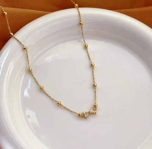 Bow Zircon necklace