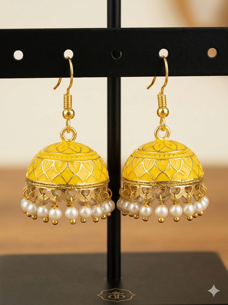 Banarasi Indian jhumkay(light weight)