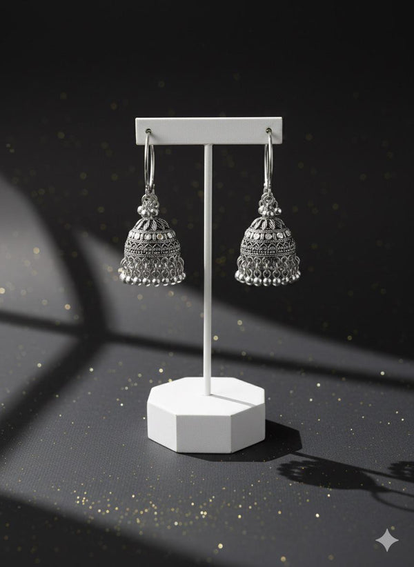 Areej Mughal Silver Jhumkay