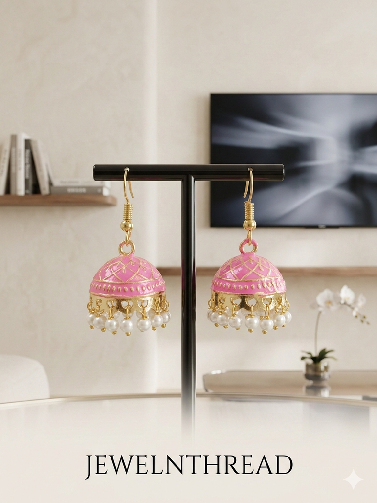 Banarasi Indian jhumkay(light weight)