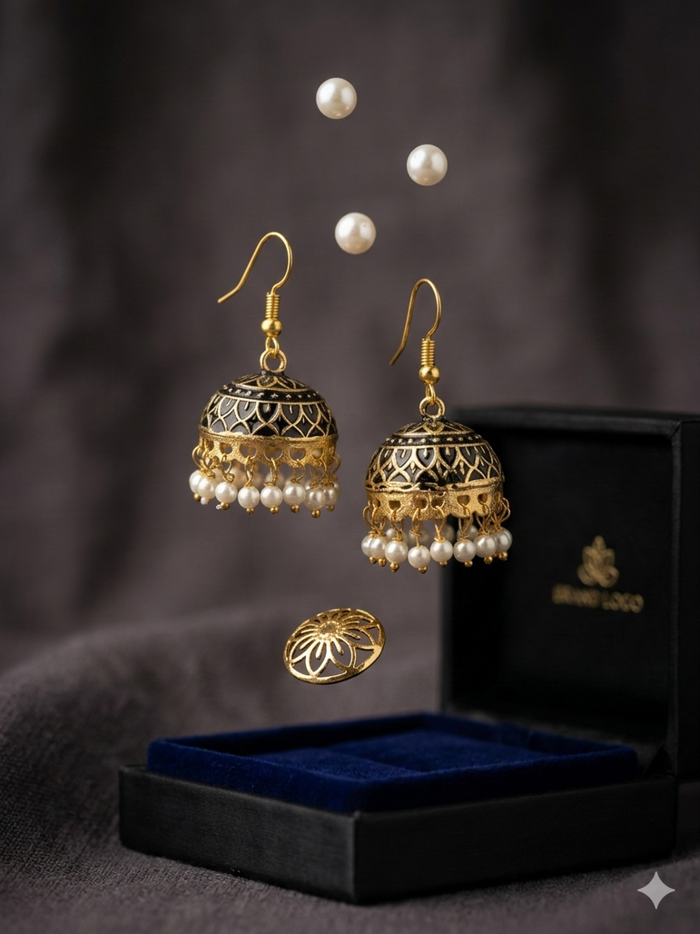 Banarasi Indian jhumkay(light weight)