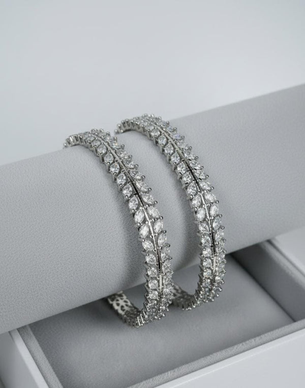 American Diamond Leaf Grace Kara Pair