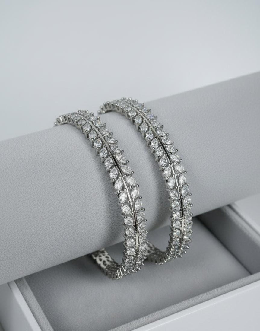 American Diamond Leaf Grace Kara Pair