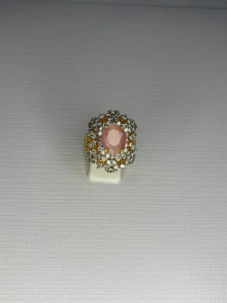 Golden Crystal Ring