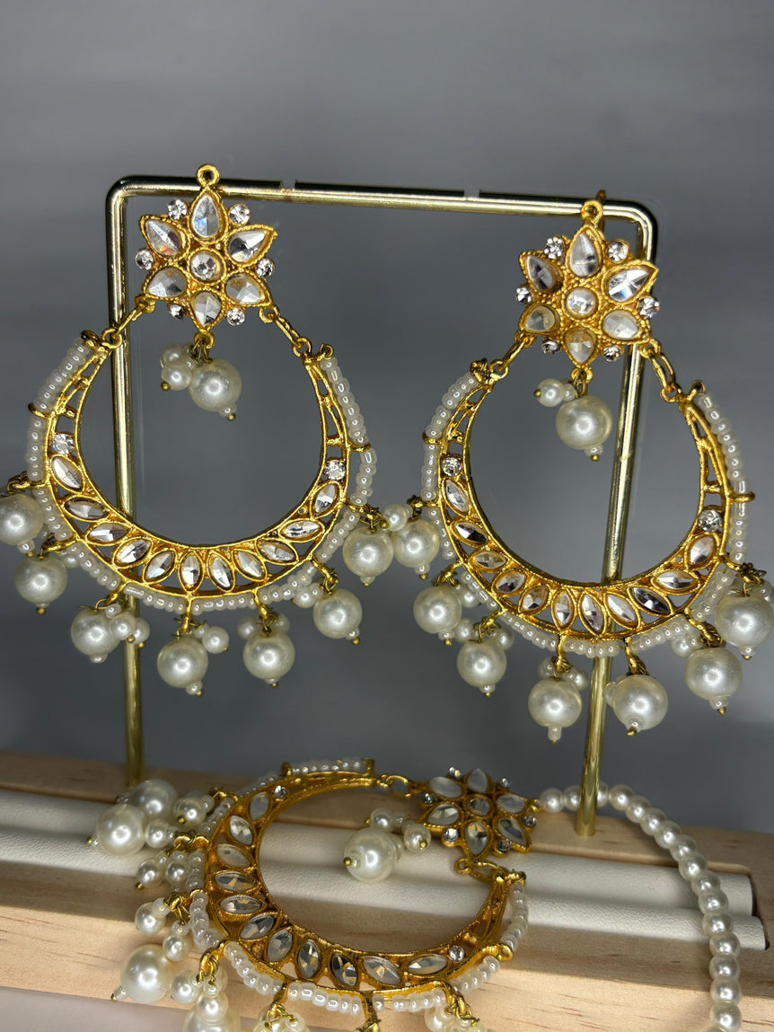 Mehak Round Pearl Chandbali