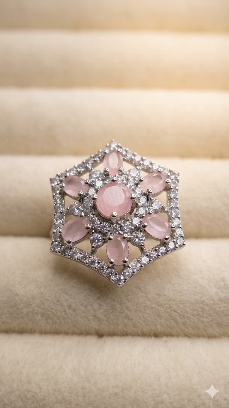 American diamond adjustable rings
