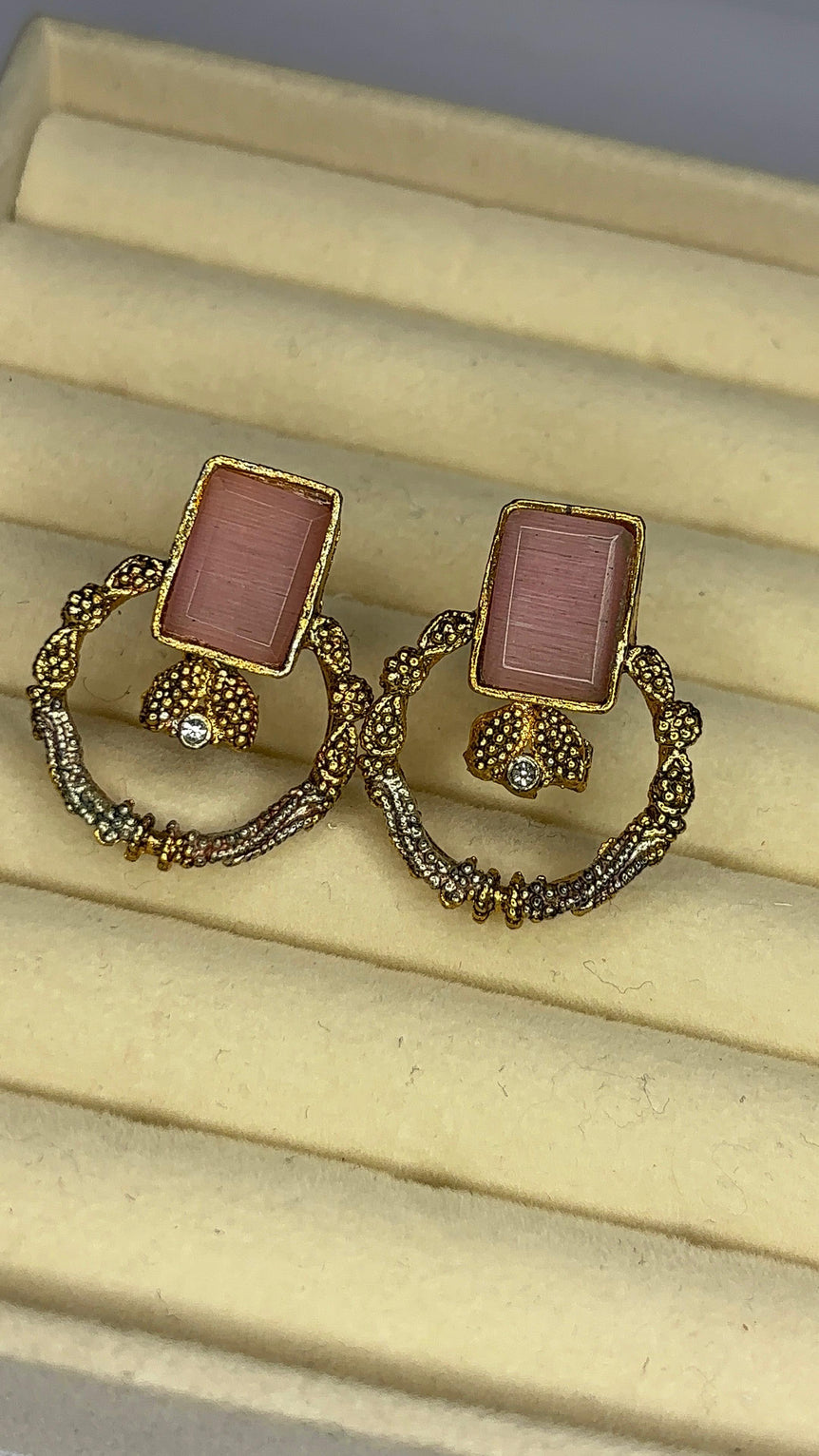 Vintage Glow Circle Hoops