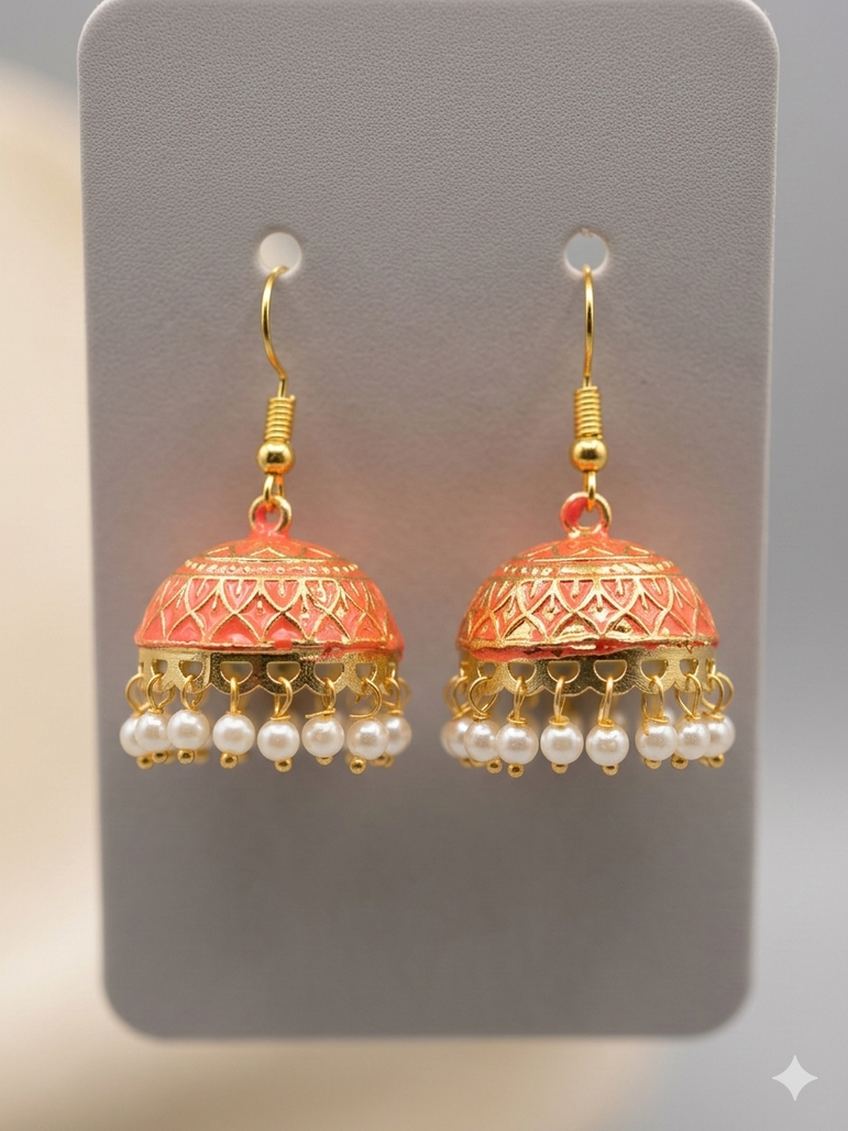 Banarasi Indian jhumkay(light weight)