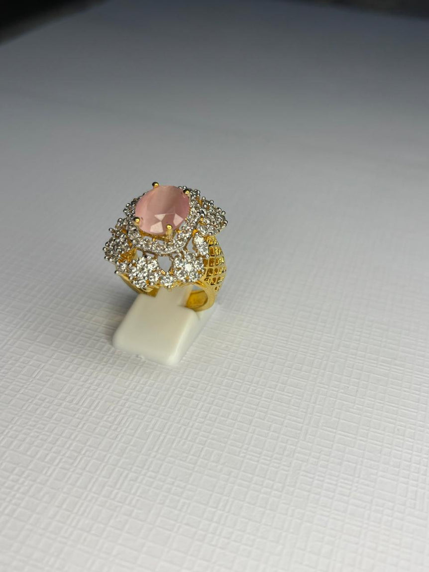 Golden Crystal Ring
