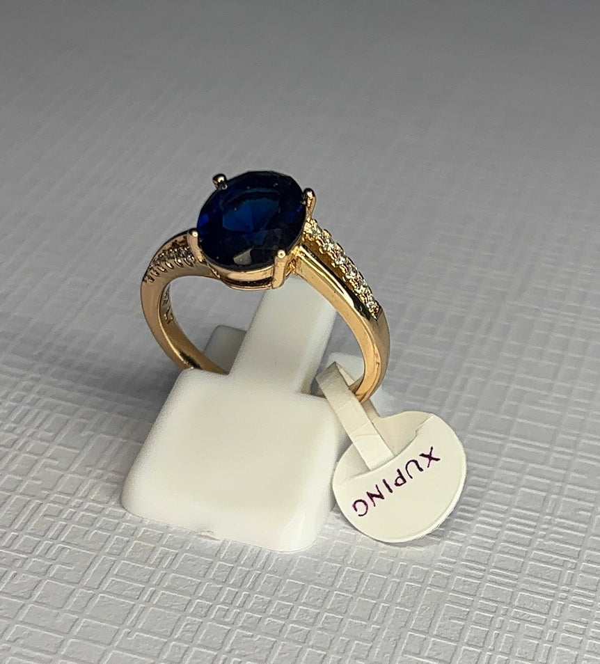 Midnight Sapphire Glow Ring