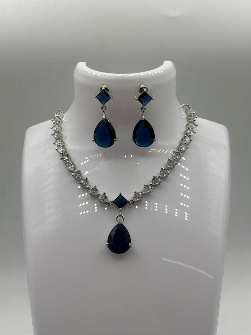 American Diamond Locket Set