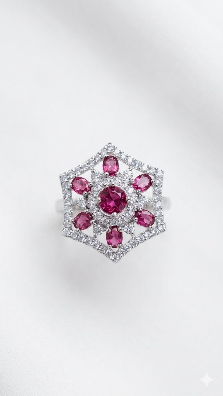 American diamond adjustable rings