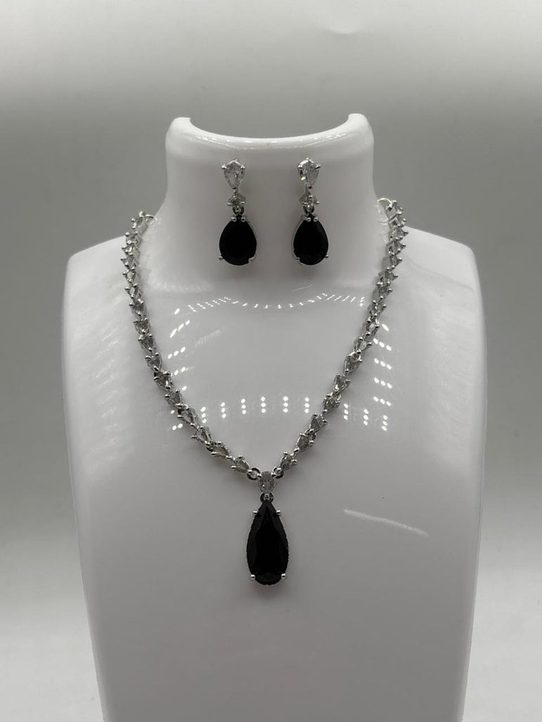 American Diamond Locket Set